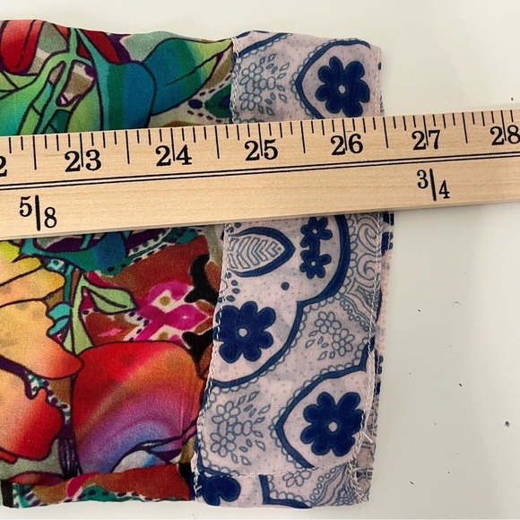 Johnny Was Multicolor Floral Button Long Sleeve Dress - Picture 13 of 14